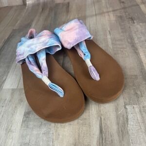Sanuk Women's 9 Sandals 1131514 Yoga Sling Tie Dye